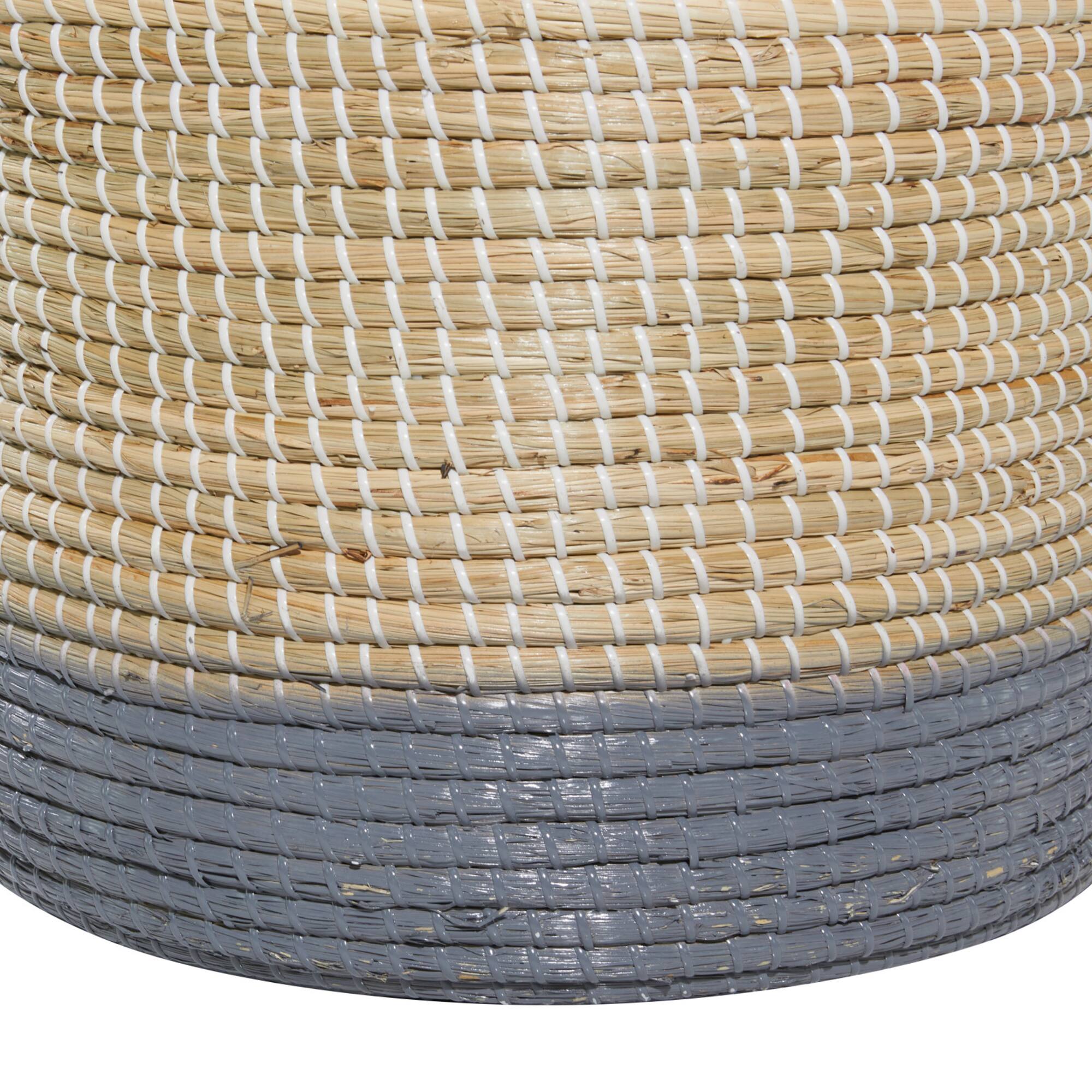 Brown Sea Grass Contemporary Storage Basket Set